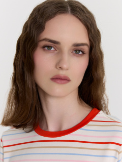 Футболка Mark Formelle 112936/24-33216П-5-2 полоска_на_св.молочном_589_D_вышивка - фото 4