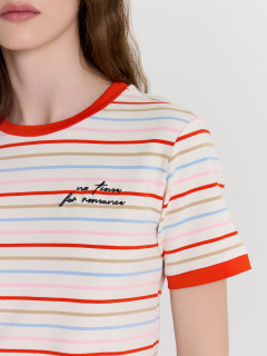 Футболка Mark Formelle 112936/24-33216П-5-2 полоска_на_св.молочном_589_D_вышивка - фото 5