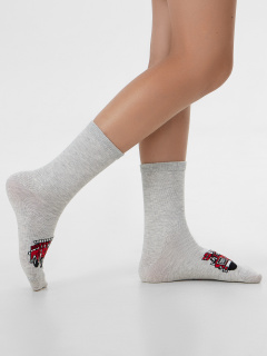 Носки Mark Formelle 430K-3071/B4-25430K-1 св.серый_меланж_рис.3071 - фото 3