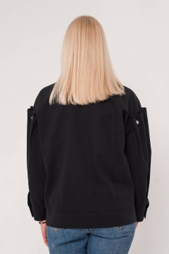 Черный свободный жакет с перламутровыми пуговицами Avila 0840 черный - фото 3