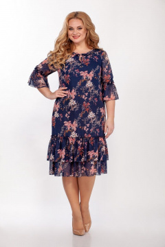 Tellura-L 1554 синий+цветы