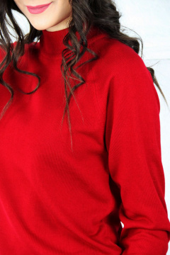 Свитер из трикотажа с длинным рукавом и ластичным воротником Полесье С3316-15 5С1754-Д43 170,176 вишневый - фото 3