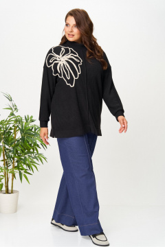 Джемпер AVA fashion М-152 черный - фото 3