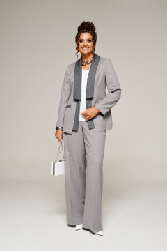 Блуза, брюки, жакет Beautiful&Free 6376 серый - фото 1