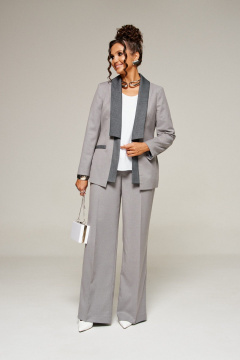 Блуза, брюки, жакет Beautiful&Free 6376 серый - фото 3