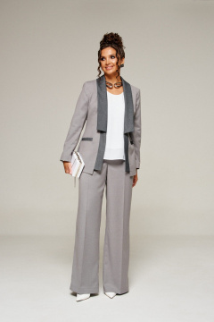 Блуза, брюки, жакет Beautiful&Free 6376 серый - фото 2