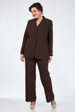 Брюки, жакет, жилет Vilena 1119 шоколад - фото 1