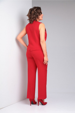 Брюки, жакет, жилет Vilena 1119 красный - фото 5