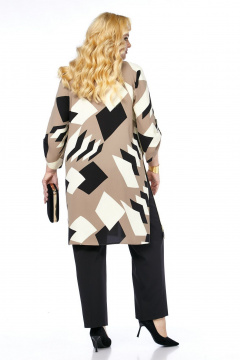 Блуза, брюки Koketka i K 1309 черный+бежевый - фото 4