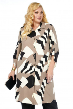 Блуза, брюки Koketka i K 1309 черный+бежевый - фото 2