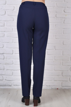 Классические брюки с двумя пуговицами из текстиля Avila 0394 синий - фото 3