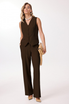 Брюки, жакет, жилет Твой имидж 2234 шоколад - фото 2