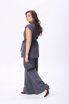 Брюки, жилет Gizart 5378 серый - фото 4