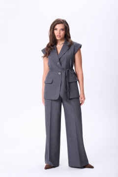 Брюки, жилет Gizart 5378 серый - фото 2