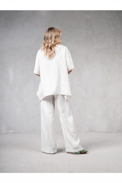 Брюки Erika 1735 бело-серые - фото 5