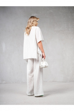 Брюки Erika 1735 бело-серые - фото 4