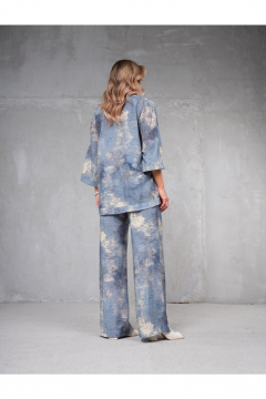 Брюки Erika 1735-6 голубо-бежевый - фото 3