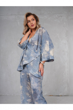 Брюки Erika 1735-6 голубо-бежевый - фото 2