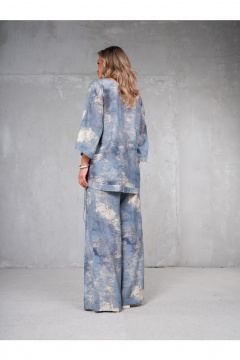 Жакет Erika 1739-6 голубо-бежевый - фото 3