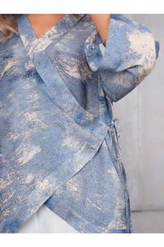 Жакет Erika 1739-6 голубо-бежевый - фото 5