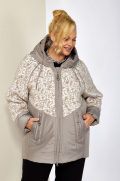 Куртка Shetti 2196 бежево-серый - фото 5