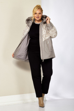 Куртка Shetti 2196 бежево-серый - фото 4