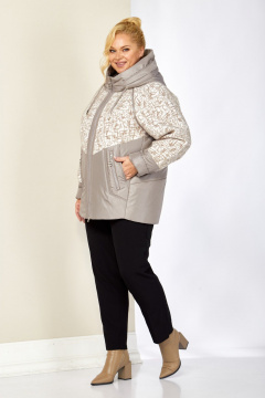 Куртка Shetti 2196 бежево-серый - фото 3