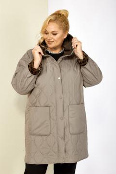 Куртка Shetti 2197 бежево-серый - фото 5