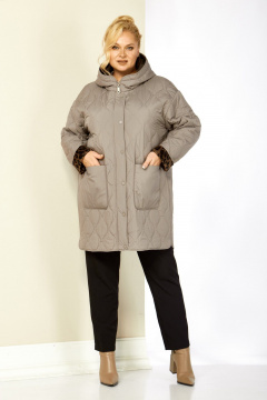 Куртка Shetti 2197 бежево-серый - фото 3