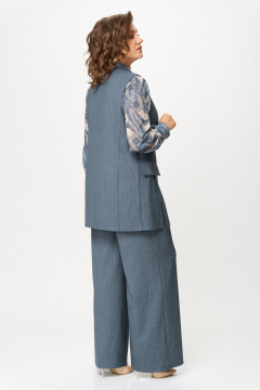 Блуза, брюки, жилет Koketka i K 1255-1 синий - фото 5