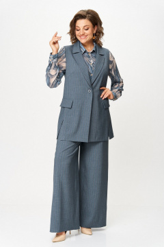 Блуза, брюки, жилет Koketka i K 1255-1 синий - фото 1