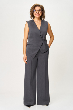 Брюки, жилет Svetlana-Style 1959 серый_полоска - фото 1