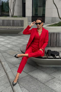 Брюки, жакет, жилет Dilana VIP 2120 красный - фото 5