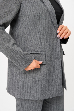 Брюки, жакет БелЭльСтиль 762-2_84_22+609-3_23_22 елочка_серая - фото 3