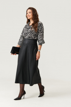 Блуза Панда 111440 черно-белый - фото 2