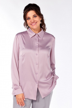Блуза Ольга Стиль С-962 пудровая_сирень - фото 5