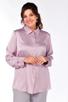 Блуза Ольга Стиль С-962 пудровая_сирень - фото 1