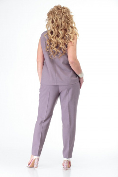 Комплект блуза, брюки и платье-рубашка из шифона Anelli 858 голубые_тона - фото 5