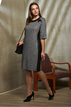 Платье деловое свободного кроя из вискозы и трикотажа Sharm-Art 1006 - фото 3