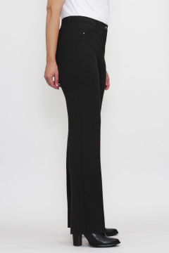 Классические брюки из текстиля с высокой посадкой Mirolia 069Z черный - фото 1