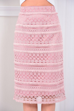 Романтичная юбка из кружева с эластичным поясом ниже колена LM КР3212 - фото 1