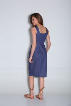 Летний приталенный сарафан с пуговицами и карманами Your size 2084 - фото 5