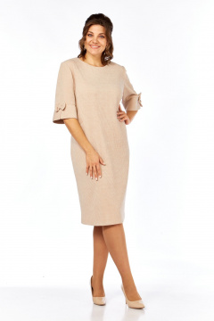 Платье Элль-стиль 2406 бежевый - фото 2