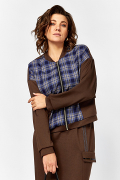 Бомбер, юбка Lady Secret 25220 клетка+шоколадный - фото 5