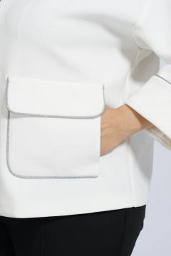 Брюки, жакет Alani Collection 2144.1  бело-черный - фото 4