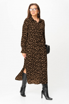 Платье Anastasia 1269 черно-коричневый - фото 1