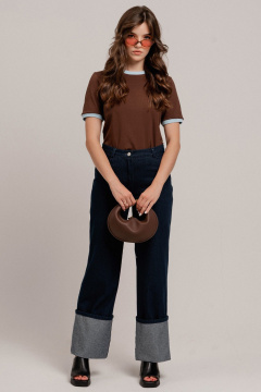 Джемпер JRSy 2620 коричневый+голубой - фото 3