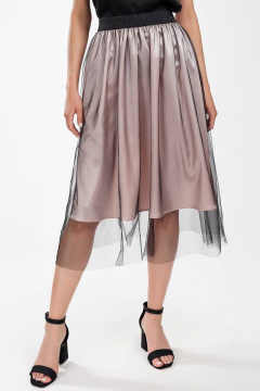 Юбка белая с сеткой и подкладкой, нарядная Femme & Devur 60022 1.3FN(170) - фото 1