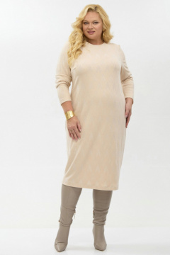 Платье Your size 2262 бежевый - фото 1