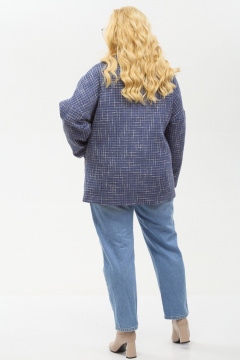 Жакет Your size 2267 синий+бежевый - фото 5